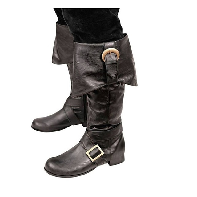  Vintage Medieval Renaissance Shoes Flat Jazz Boots Pirate Viking Men's Women's Unisex Cosplay Costume Halloween Casual Daily LARP Shoes