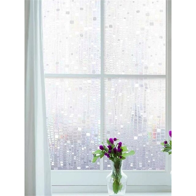 Window Privacy Film Stained Glass Window Film Rainbow Decorative Window Film Privacy Stained