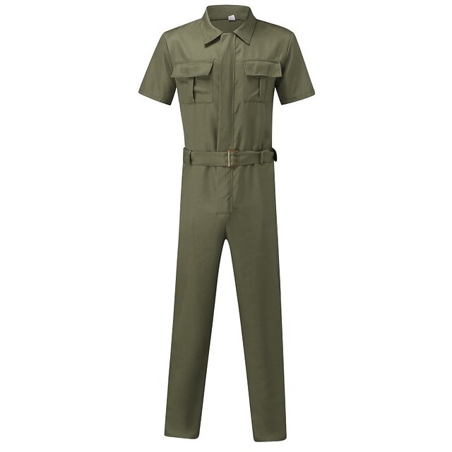 thumbnail image 2 of Men's Work Coveralls - Long Sleeve Jumpsuit With Multiple Pockets, Durable Polyester-Cotton Blend 2 of 13