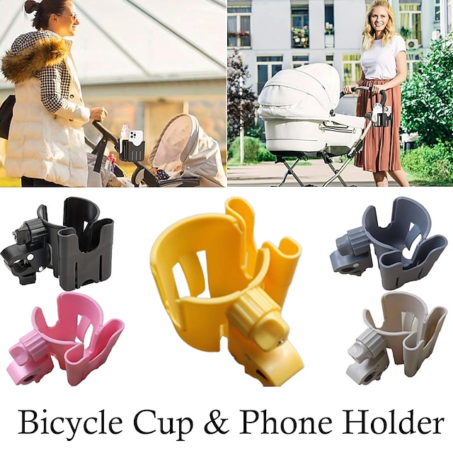  Black Bicycle Cup Holder Bottle Stand Phone Holder 360 Rotatable Wheelchair Bike Dearest Stroller Spare Parts Baby Bottle Holder