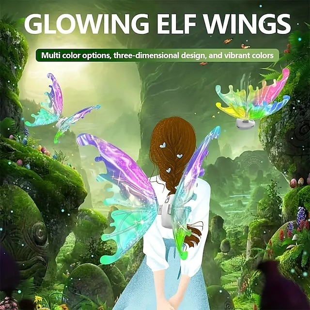 Elf Electric Wings Angel Glitter Wings DIY Assembly Holiday Party Dress ...