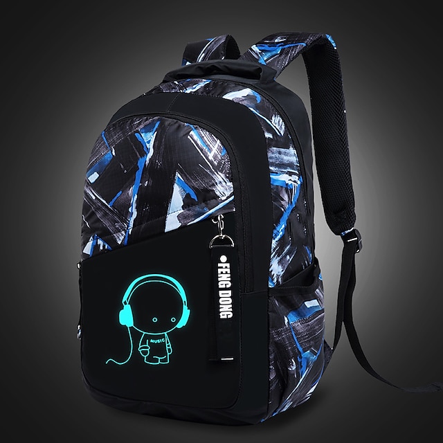  Backpacks for Boys School Bags for Kids Luminous Bookbag and Sling Bag Set, Back to School Gift