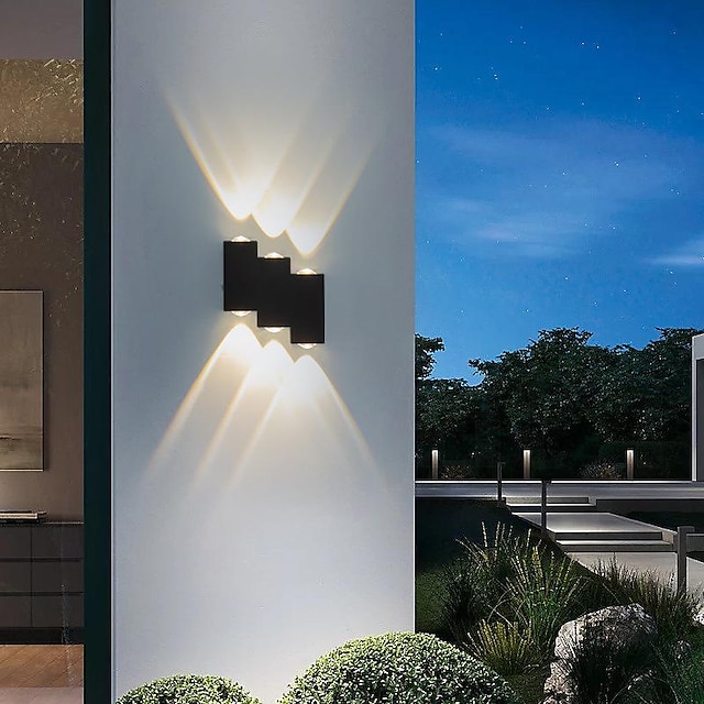  outdoor wall lamp waterproof exterior wall lamp up and down luminous modern simple led outdoor lighting courtyard double-headed wall lamp