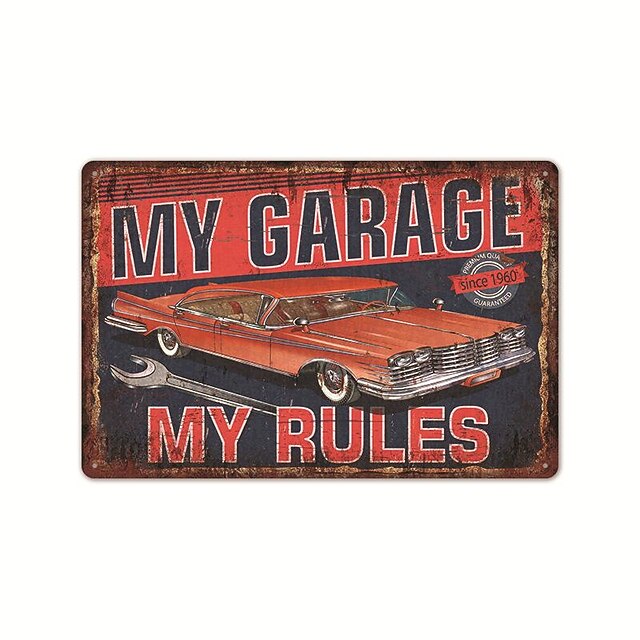 Unoopler Cartello Metallico MVP Player Athlete Parking Only | Insegna Da Garage 20x30 Cm | Regalo Umoristico - 5