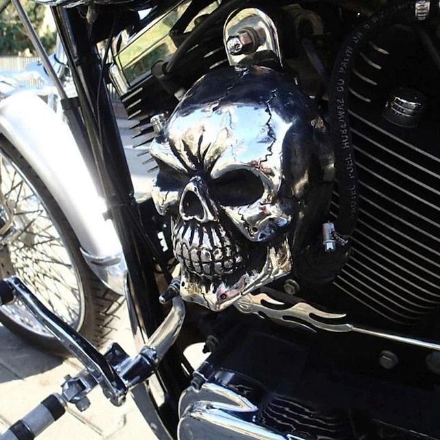  ハロウィン樹脂工芸品 パンク風スカル レトロ機関車の装飾品 パンク装飾 ハロウィンスケルトン装飾