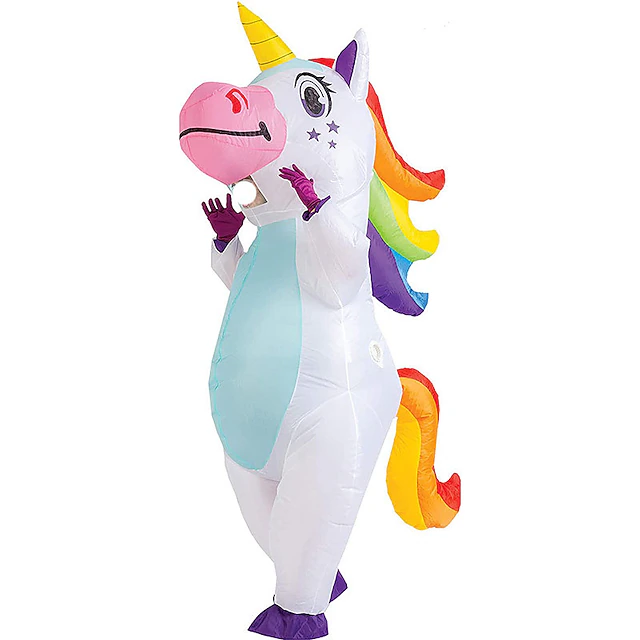 Animal Unicorn Halloween Cosplay Costume Party Costume Inflatable Costume Carnival Costume One Piece Adults' Men's Women's Carnival Masquerade Mardi Gras Performance Party Easy Halloween Costumes 7