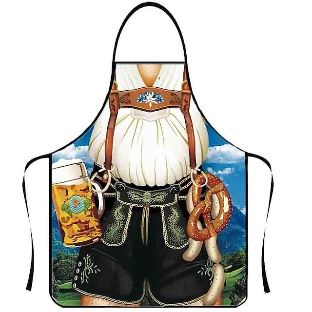  Oktoberfest Apron Dirndl Lederhosen Oktoberfest / Beer Bavarian Bavarian Couple Bavarian Munich Wiesn Wiesn Women's Traditional Style Cloth Apron