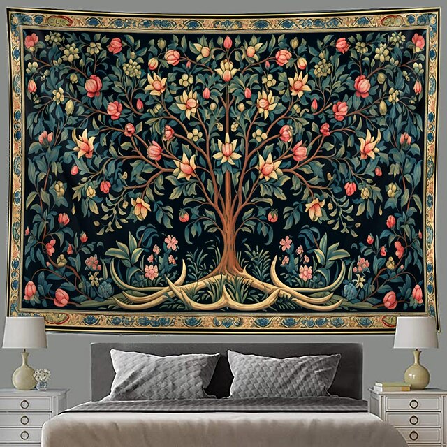 Tree of Life Hanging Tapestry Wall Art Large Tapestry Mural Decor