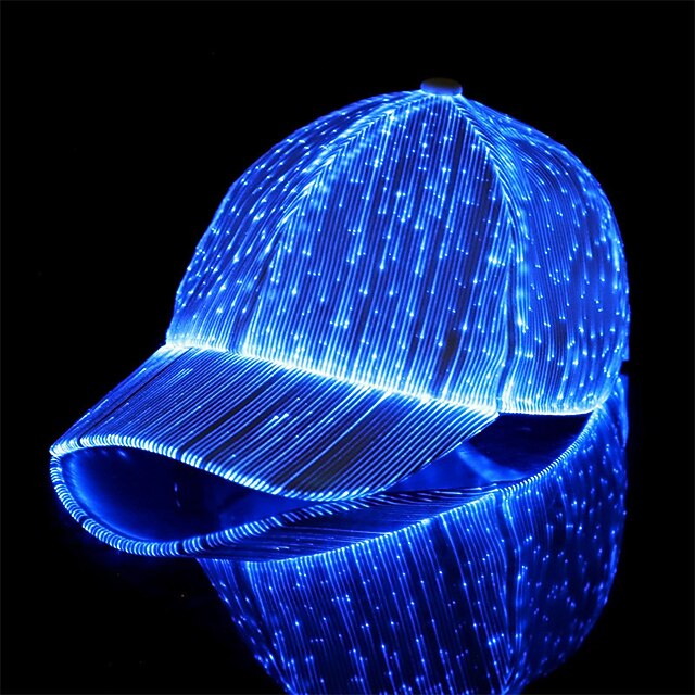 Fiber Optic Cap LED Hat with 7 Colors Luminous Glowing EDC Baseball