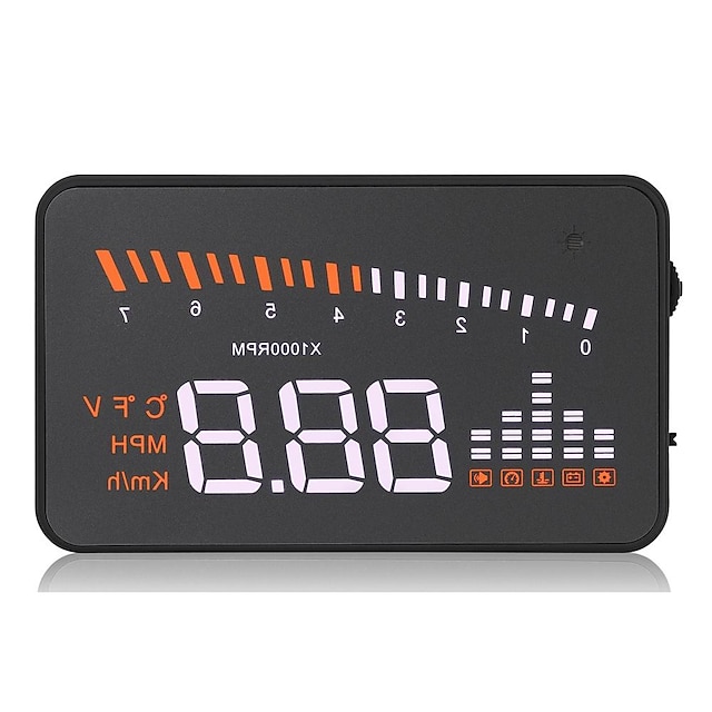 X5 Car HUD OBD II Head-Up Display Overspeed Warning System Projector Windshield Auto Electronic Voltage Alarm