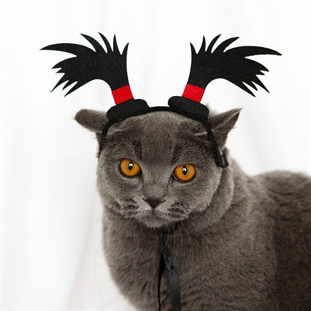  Hunder Katter Hodetørklær og hatter Halloween antrekk Hodeplagger Morsom Vinter Myk Vaskbar Bekvem Halloween utendørs Fritid / hverdag Hundeklær for Bichon Frisé Pommeran ungt kjæledyr Sommerfugl