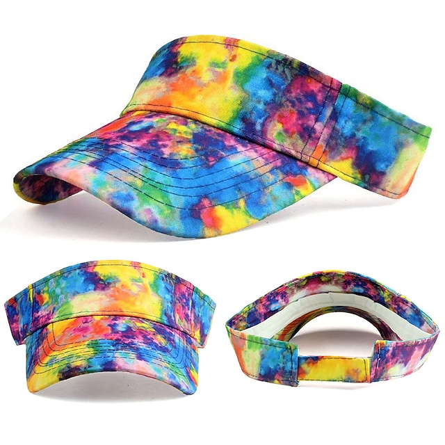  Retro Neon Multicolor Visor Hat Cap Costume Rollerblade Outfits Accessories Doll Y2K Beach Party Carnival Halloween