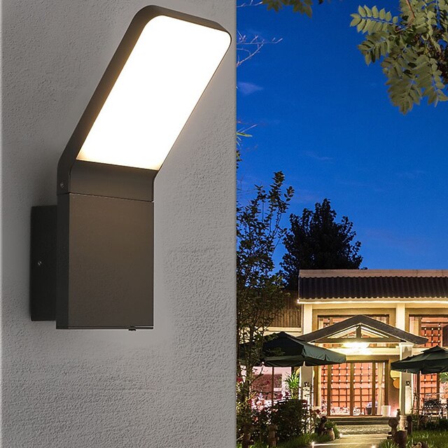 LED Wall Light Outdoor Waterproof IP54 Acrylic Wall Sconces 1Light E27