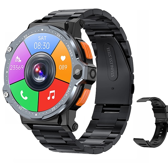  iMosi pG999 Smartwatch 1.54 Zoll Smartwatch Fitnessuhr 4G Schrittzähler Anruferinnerung Herzschlagmonitor Kompatibel mit Smartphone Damen Herren GPS Langer Standby Freisprechanlage IP 67 43mm