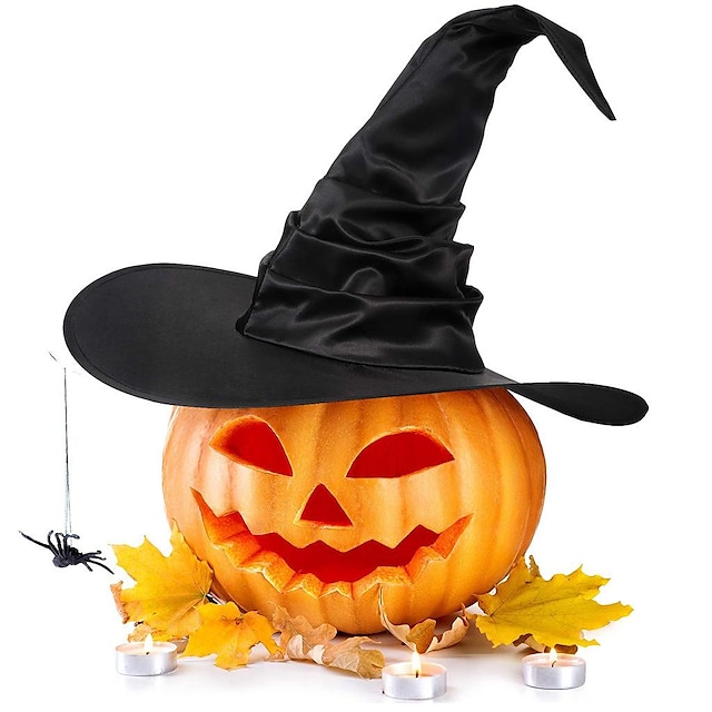  Hexe Zauberer Walpurgisnacht Hut Kinder Erwachsene Herren Damen Unisex Klassisch & Zeitlos Cosplay-Kostüm Party Halloween Maskerade Maskerade Karneval Einfaches Karnevalskostüm