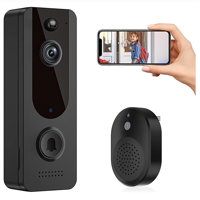  Doorbell Camera Wireless WiFi Smart Video Doorbell Camera with Chime 2 Way Audio AI Smart Human Detection Night Vision Cloud Storage Real Time Alert for Home 2023 Updated