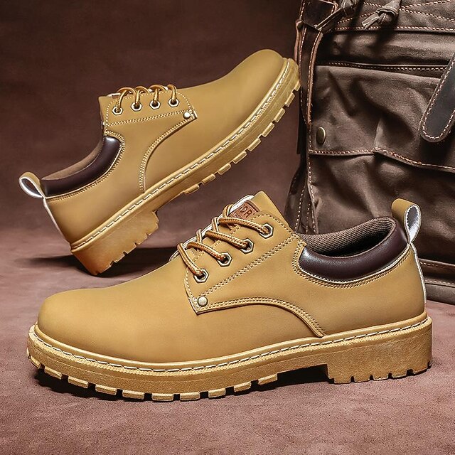 Men's Boots Fashion Men Casual Shoes Leather Driving Shoes For Men Outdoor Walking main image 1