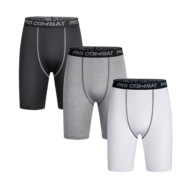 Men's Compression Shorts Spandex Shorts with Phone Pocket Bottoms ...