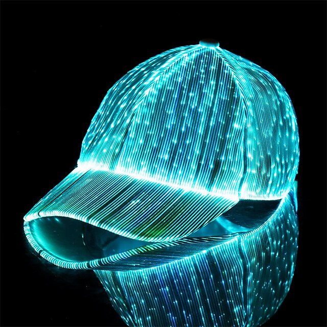 Fiber Optic Cap LED Hat with 7 Colors Luminous Glowing EDC Baseball