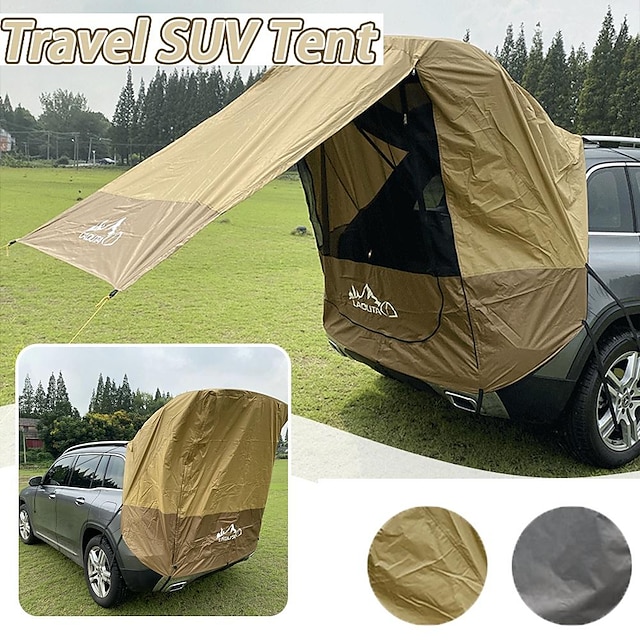 bil svansförlängning tält solskydd regntätt utomhus självkörande tur grill camping bil resa tält bagagerum tält
