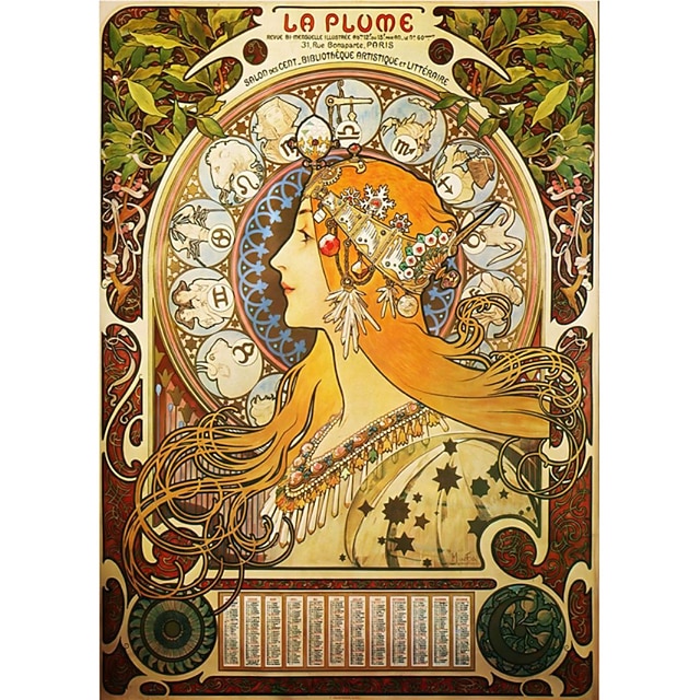  lidé nástěnné plátno vintage art nouveau alphonse mucha tisky a plakáty abstraktní portrétní obrázky dekorativní textilie malba do obývacího pokoje obrázky bez rámu