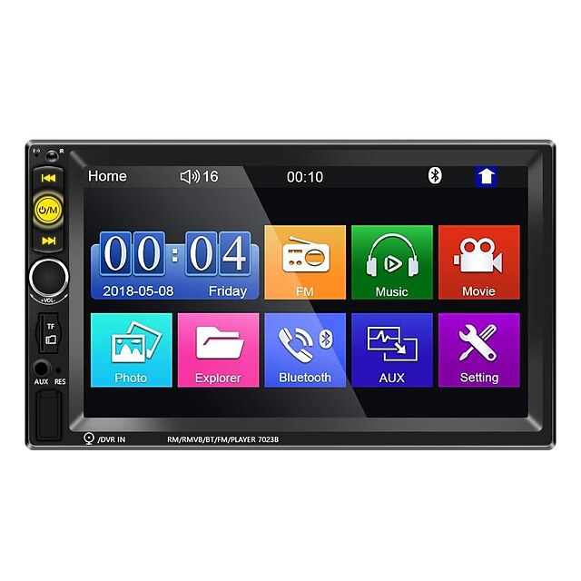 New Pro 2 Din 7'' HD 1080P Touch Screen Autoradio Bluetooth Car Stereo ...