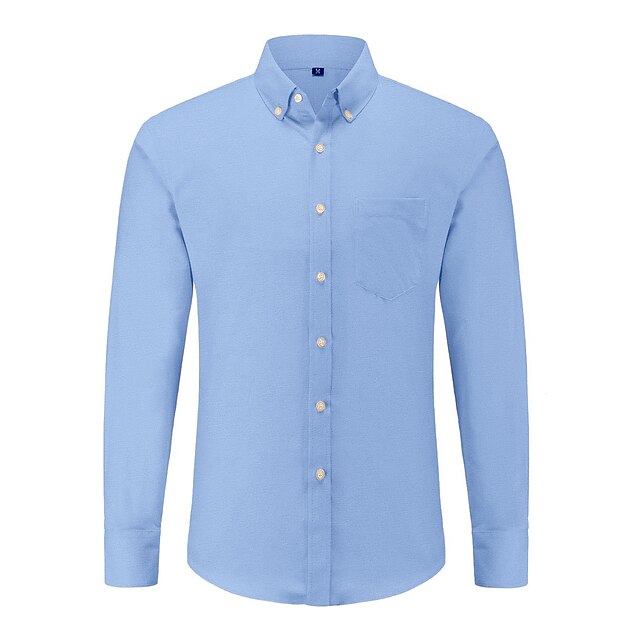 Men's Dress Shirt Button Down Shirt Collared Shirt Oxford Shirt Graphic Prints Wedding Party Black White Red Navy Blue Long Sleeve Square Neck All Seasons Clothing Apparel Pocket 17