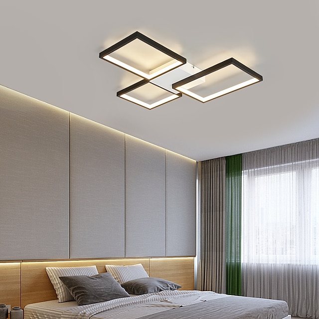  led stropní svítidlo55/78cm 3/5světelná geometrie design stmívatelné hliníkové lakované povrchy luxusní závěsná svítidla v moderním stylu jídelna ložnice 110-240v pouze stmívatelné pomocí dálkového