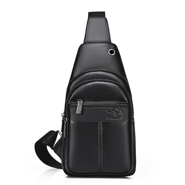  tašky přes rameno pánské cestovní multifunkční taška na hrudi pu kožená designová ležérní taška přes rameno pro muže všestranná černá vintage taška přes rameno
