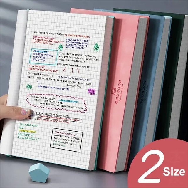  a5/b5 notebook verdikt groot super dik vierkant raster boek raster dagboek notebook notebooks dot matrix notebook dagboek raster boek, terug naar school cadeau