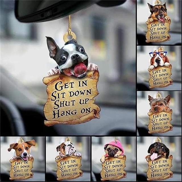  aranyos kutya dísz kedves akril állat autó fogas autó dekor kétoldalas dísz