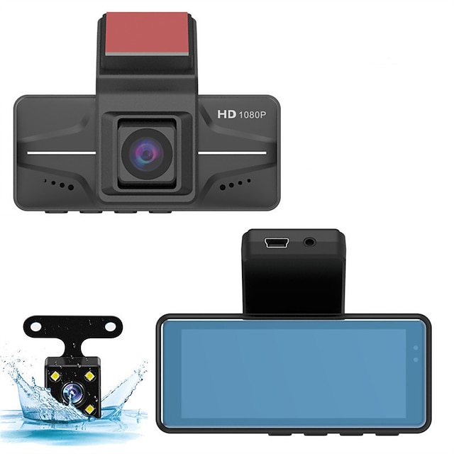  1080p New Design / Full HD / 360° monitoring Car DVR 170 Degree Wide Angle 3 inch Dash Cam with Night Vision / motion detection / Loop recording Car Recorder