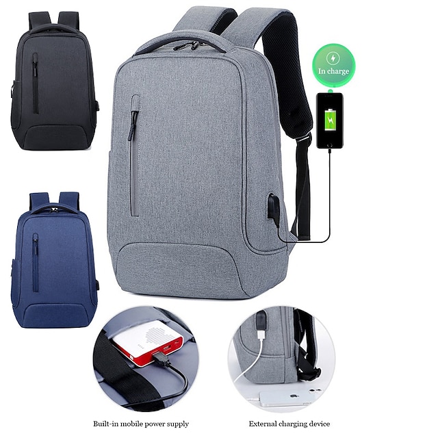  Wodoodporny plecak na laptopa dla mężczyzn i kobiet, codzienny biznesowy plecak szkolny, torba na komputer