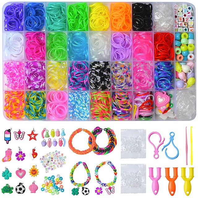  36 siatka krosno gumka rainbow weaver gumka diy edukacyjne zabawki dla dzieci bransoletka dziewiarska