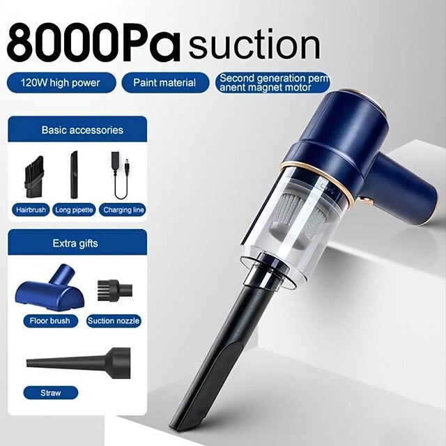  Auto-Staubsauger, Auto-Spezial, große Saugleistung, kabelloser Hand-Haushalt, kleiner Mini-Blassauger, integrierter Staubsauger, D117cd, USB