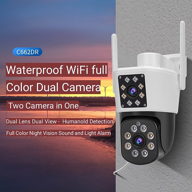  c662dr ip kamera 1080p wifi kamera detekce pohybu vzdálený přístup vodotěsný vnitřní venkovní byt podpora 256 gb