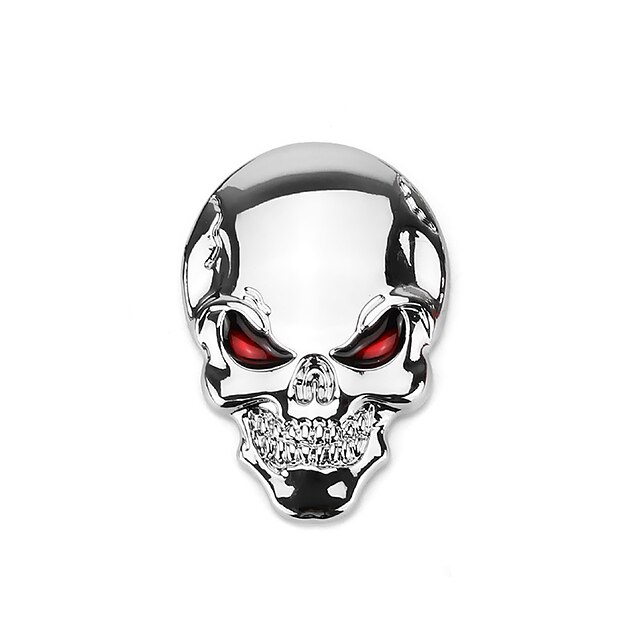 Halloween Skull Logo Stickers Emblem Badge 3D Metal Body Sticker Car ...