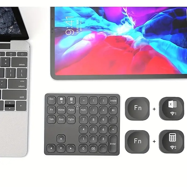  36klávesová Bt numerická klávesnice bezdrátová dobíjecí numerická klávesnice ultratenká číselná klávesnice pro notebook ipad