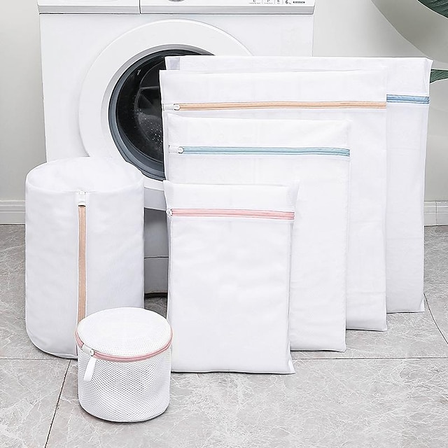 sacchetti per biancheria in rete per delicati con cerniera, borsa per biancheria intima, borsa da viaggio per organizzare, borsa per la pulizia degli indumenti per bucato, camicetta, calzetteria, calze, biancheria intima, reggiseno, lingerie