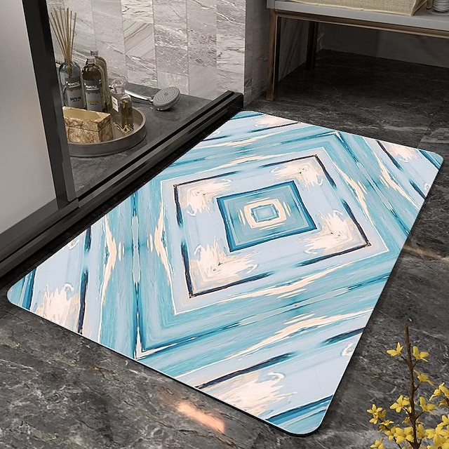Marbling Bathroom Floor Mat Absorbent Toilet Quickdrying Foot Door Mat
