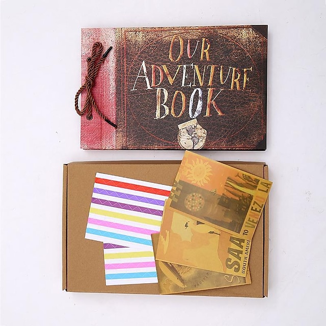 My Our Adventure Book Pixar Up Handmade DIY Family Scrapbook , Wedding  Photo Album, Retro Album, Anniversary Scrapbook , Wonderful Gift for Thanks  Giving Christmas 11.6x7.5 Inches 2024 - AED 50.14