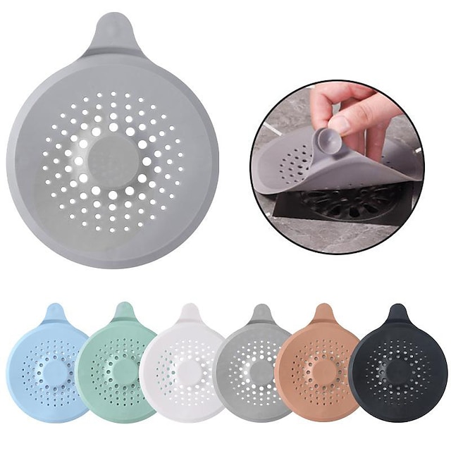  Silicone Floor Drain Cover Sink Anti-clogging, Bathroom Drain Hair Anti-clogging Filter Sewer Mouth Filter