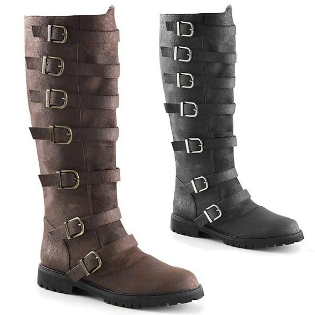  Medieval Renaissance Shoes Flat Jazz Boots Pirate Viking Men's Cosplay Costume Masquerade Party / Evening Shoes