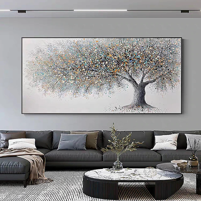 Mintura Handmade Abstract Tree Landscape Oil Paintings On Canvas Wall Art Decoration Modern Pictures For Home Decor Rolled Frameless Unstretched Painting 14