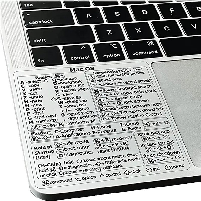  Referenz-Tastaturkürzel-Aufkleber, selbstklebend für PC, Laptop, Desktop-Verknüpfungsaufkleber für Apple, Mac, Chromebook, Fenster, Photoshop
