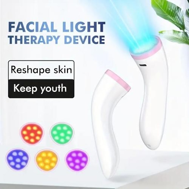  Beauty Equipment Smart Face Mask Face Massager Beauty Personal Care Health Smart 5 Colors Therapy Light Device Facial Wand Red Light Therapy For Face And Neck Skin Tightening Machine LED Light Therapy Wand Beauty Device