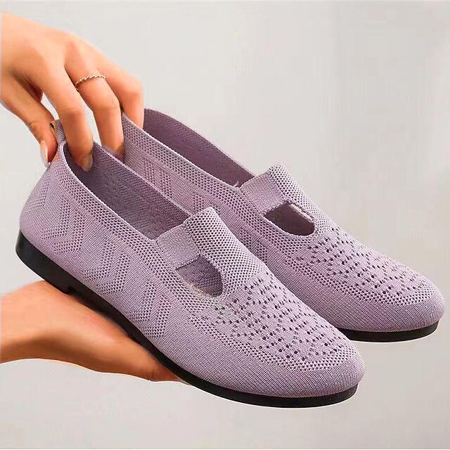 Women's Flats SlipOns Flyknit Shoes Slipon Sneakers Comfort Shoes