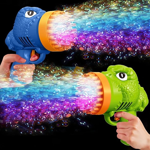  Pistolet à bulles de savon électrique automatique jouet pour enfants cadeaux portable avec fête en plein air mitrailleuses à bulles jouets