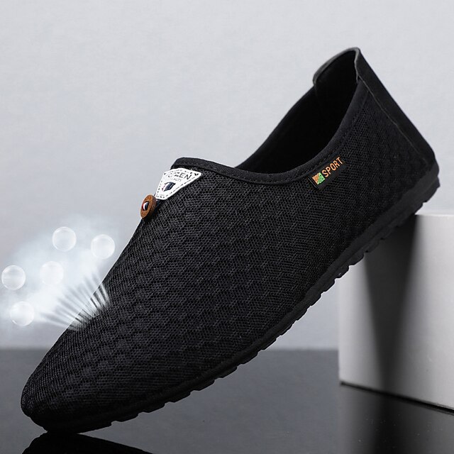 Men's Casual Mesh Slip-On Loafers With Arch Support - Lightweight, US 8-13