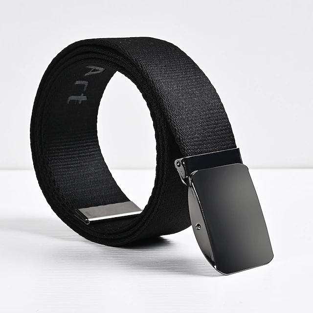 Men's Tactical Belt Canvas Belt Black White Canvas Plain Daily Wear Going out Weekend 9
